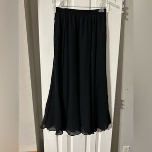 Vintage 90s Nah Nah Collection Black double Layer Full Skirt Size SMALL EUC